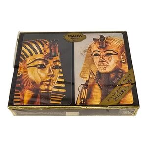 Vintage 2 Deck Boxed Set of Congress Egyptian King Tut Tutankhamun Playing Cards